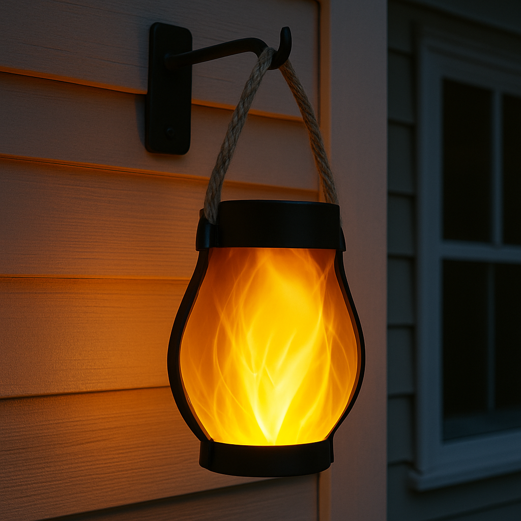 Solar Lantern Light with Flickering Flame Effect