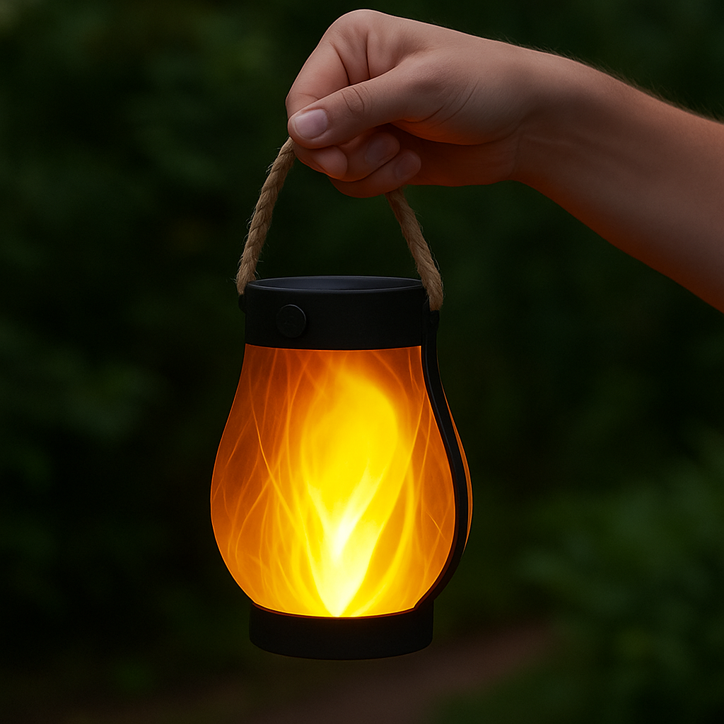 Solar Lantern Light with Flickering Flame Effect