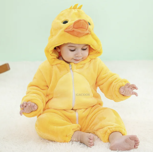 Baby Animal Onesie Costume with Soft Plush Fabric