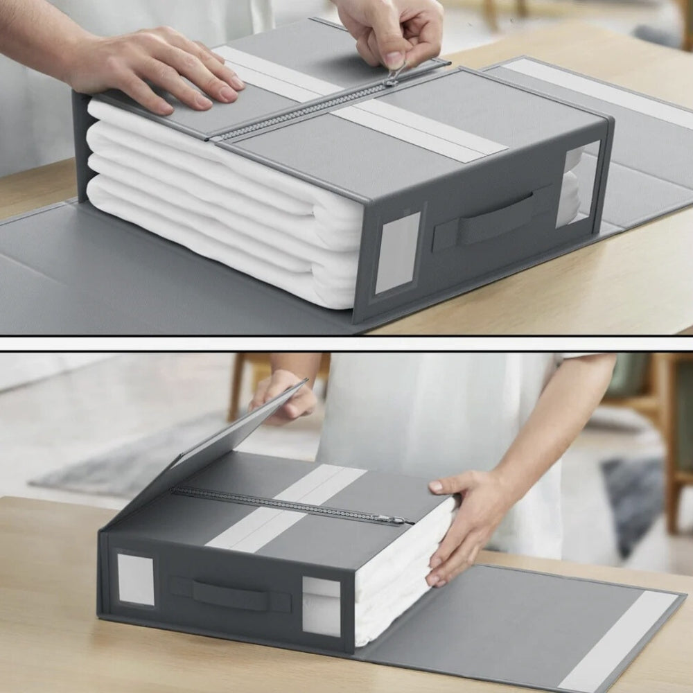 Foldable Bedding Organizer with Anti Wrinkle Storage Design