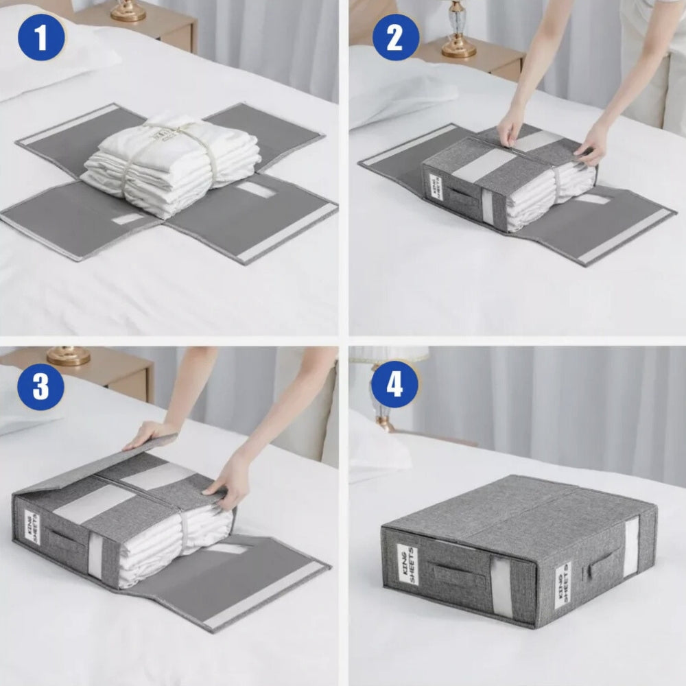 Foldable Bedding Organizer with Anti Wrinkle Storage Design