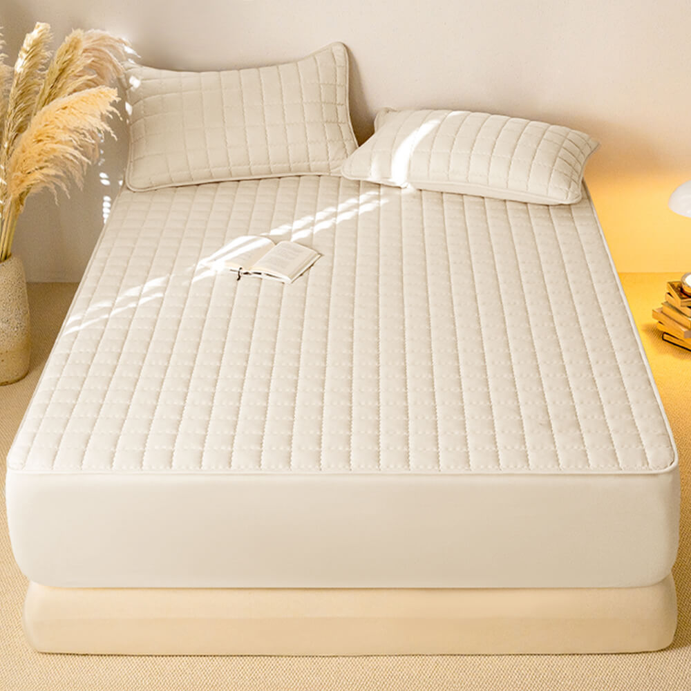 Waterproof Quilted Thick Bedsheet with Elastic Edges