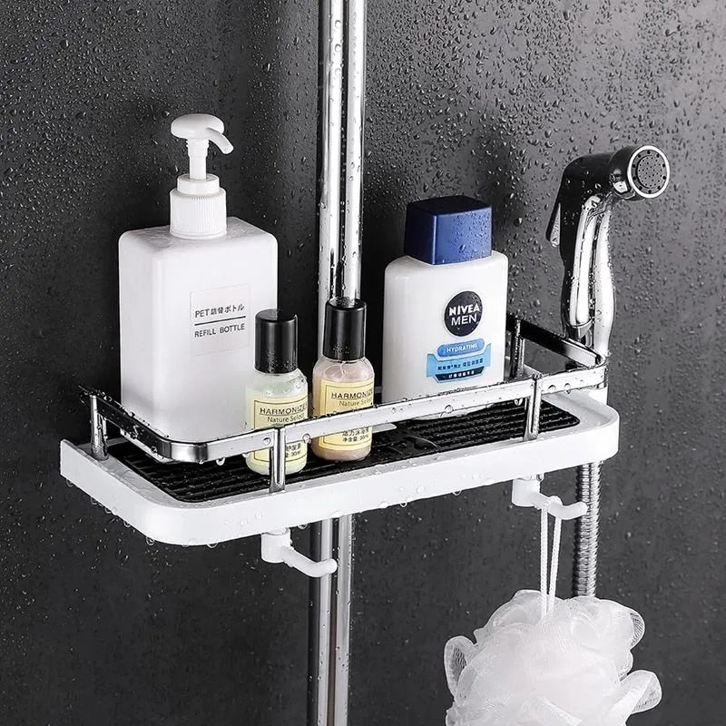 Bathroom Shower Storage Rack - Rod Shower Holder