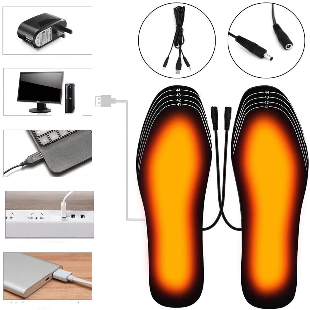 Rechargeable Heated Insoles with USB Charging
