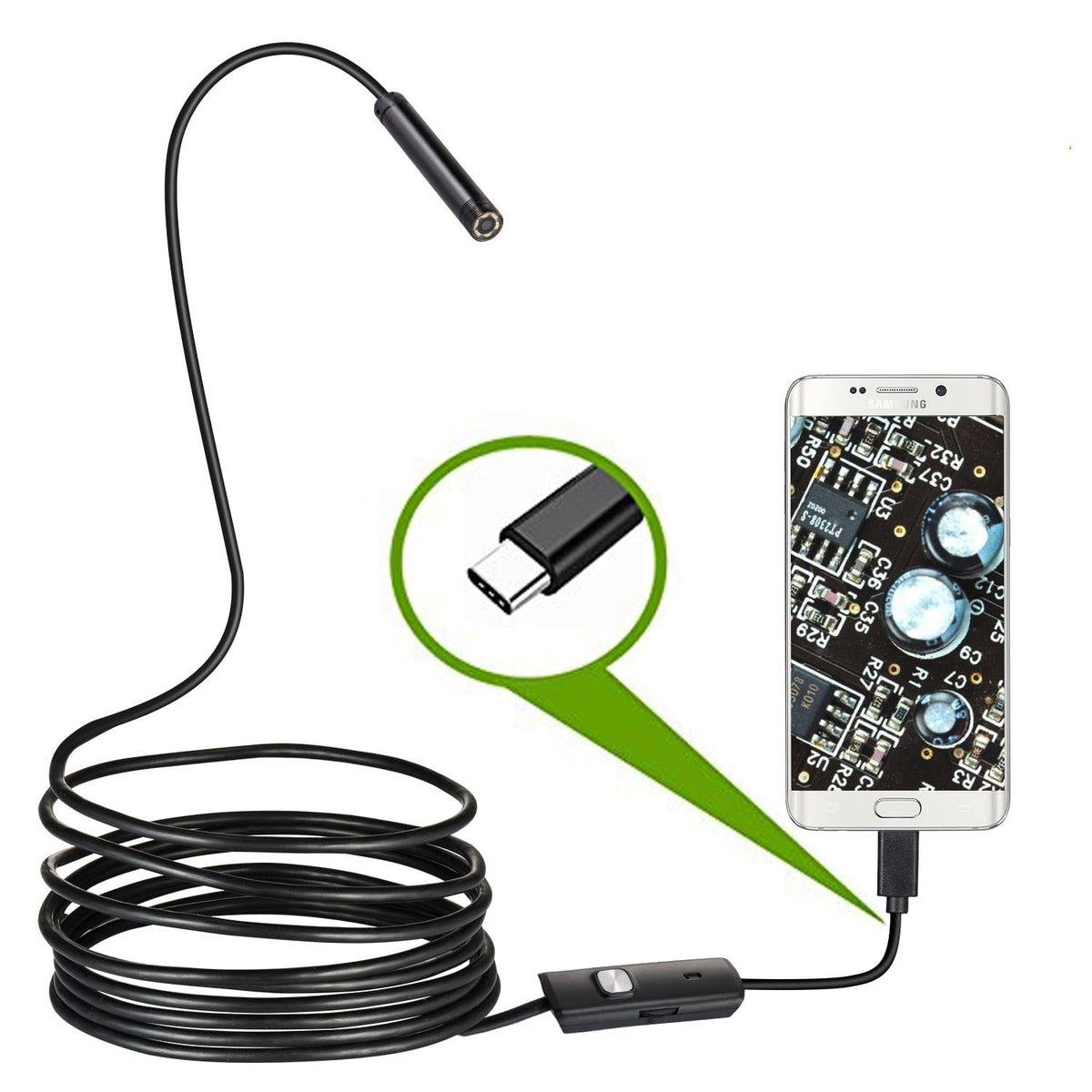 Endoscope Inspection Camera with Flexible Cable