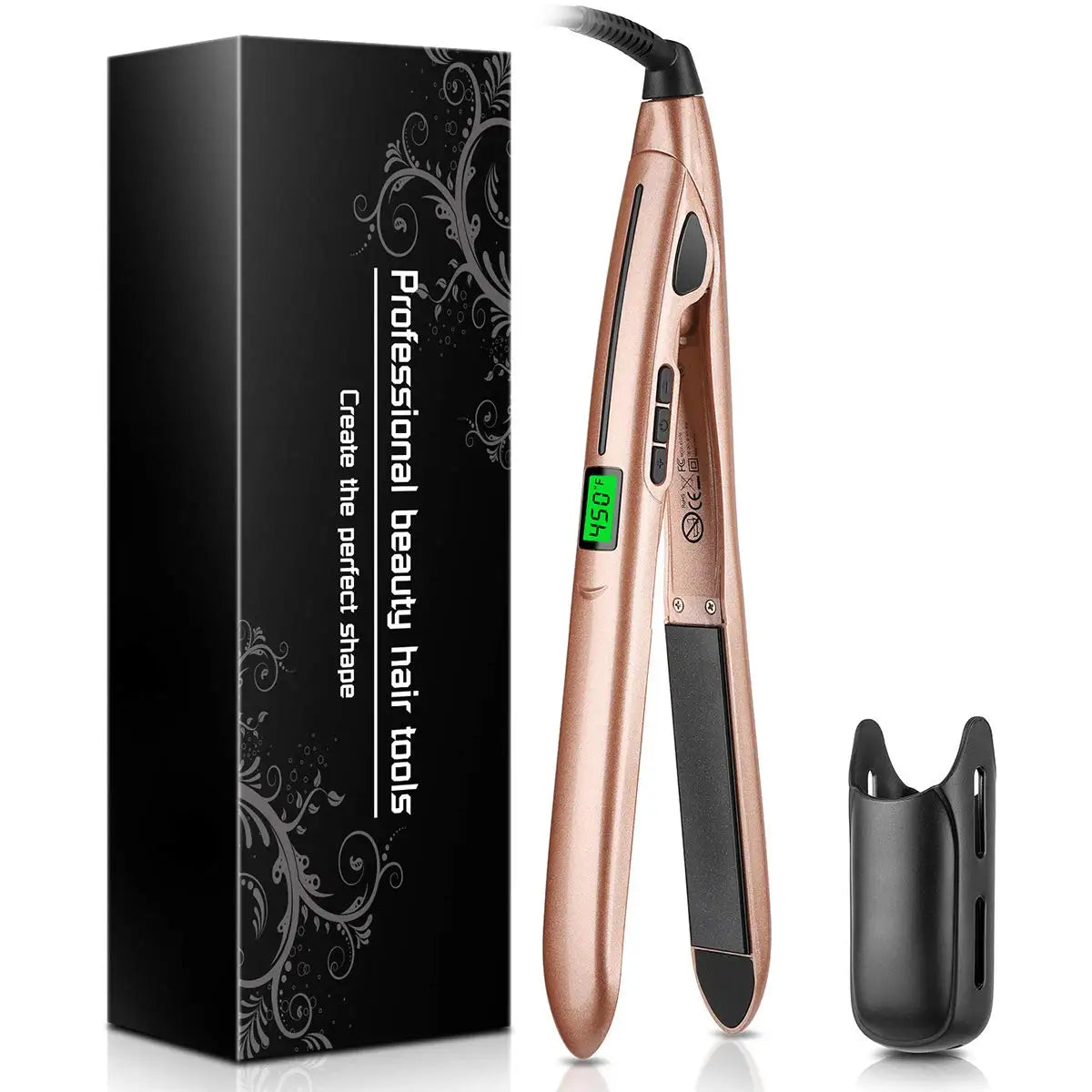 Ceramic Hair Straightener with LCD Temperature Display