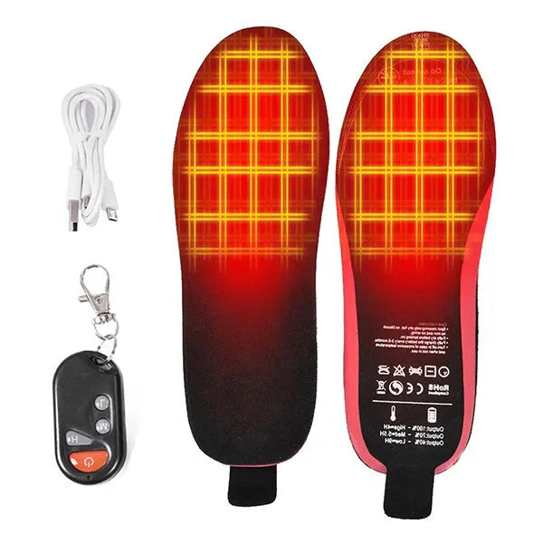 Wireless Heated Shoe Insoles with Rechargeable Battery