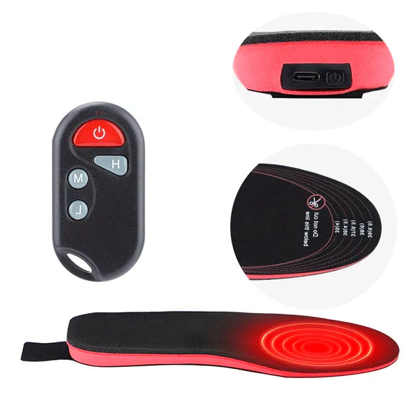 Wireless Heated Shoe Insoles with Rechargeable Battery