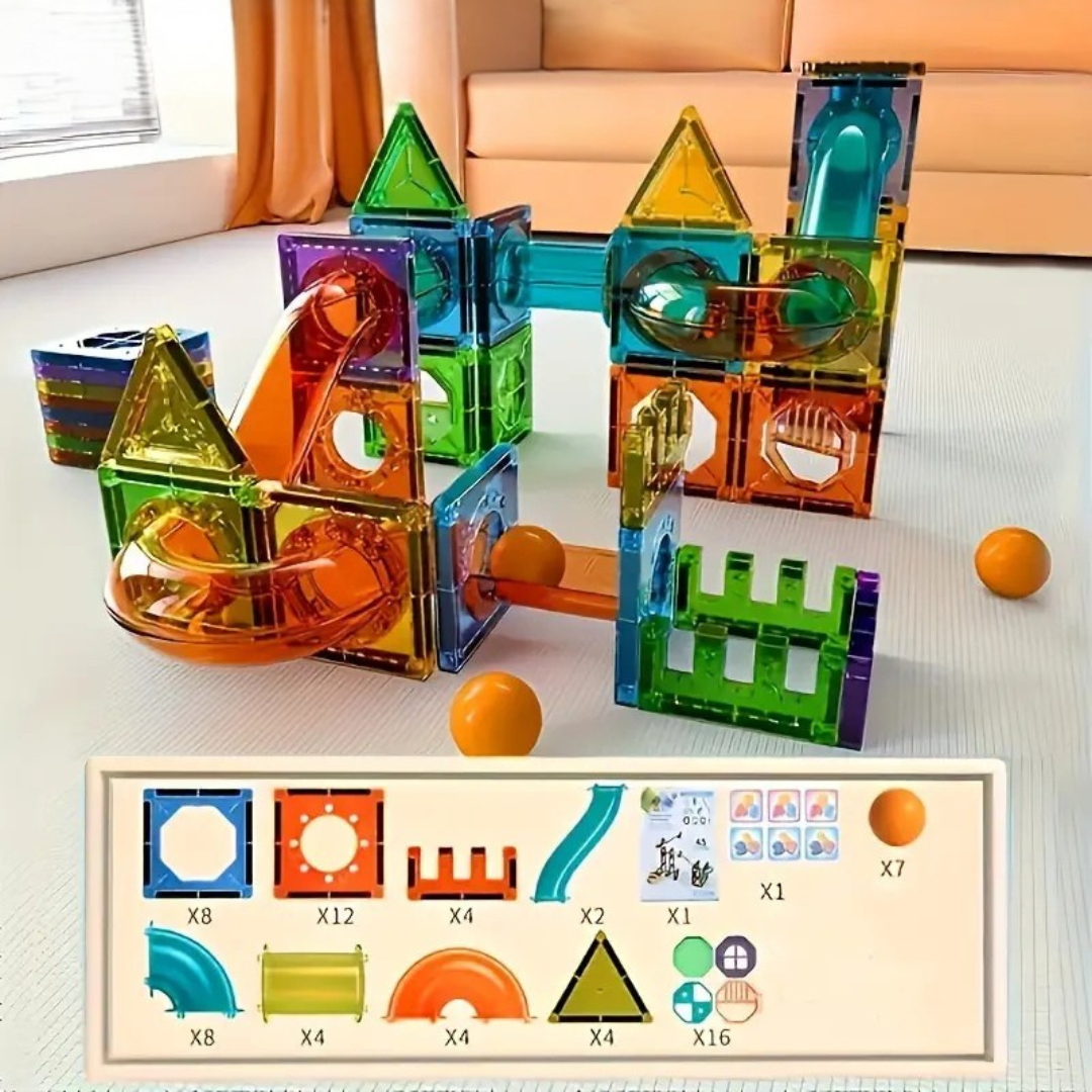 Magnetic Building Blocks Set with LED Lights for Creative Play