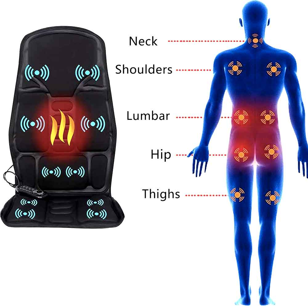 Massage Chair Pad with Heat and Eight Massage Modes
