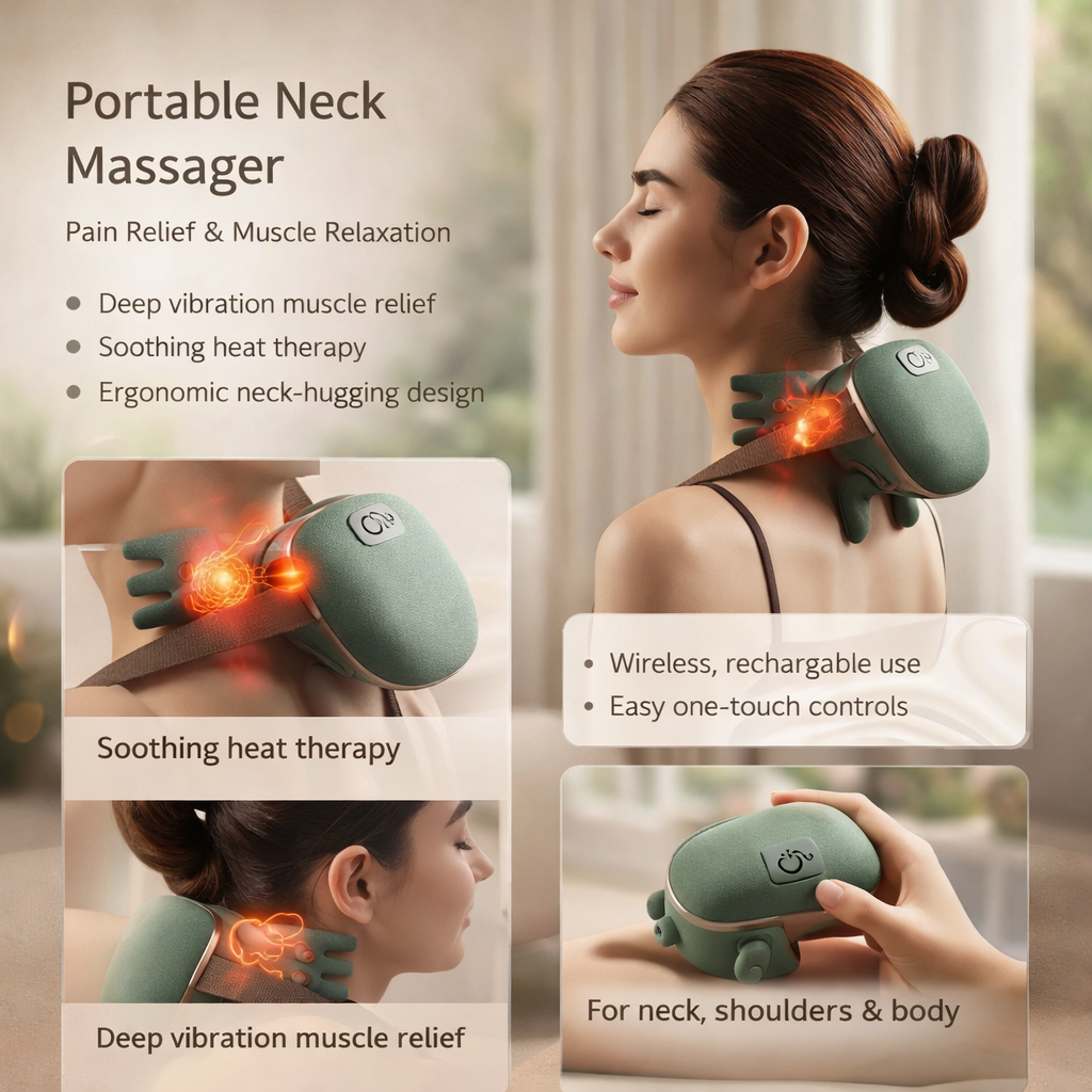 Neck Therapy Massager with Heat and Vibration