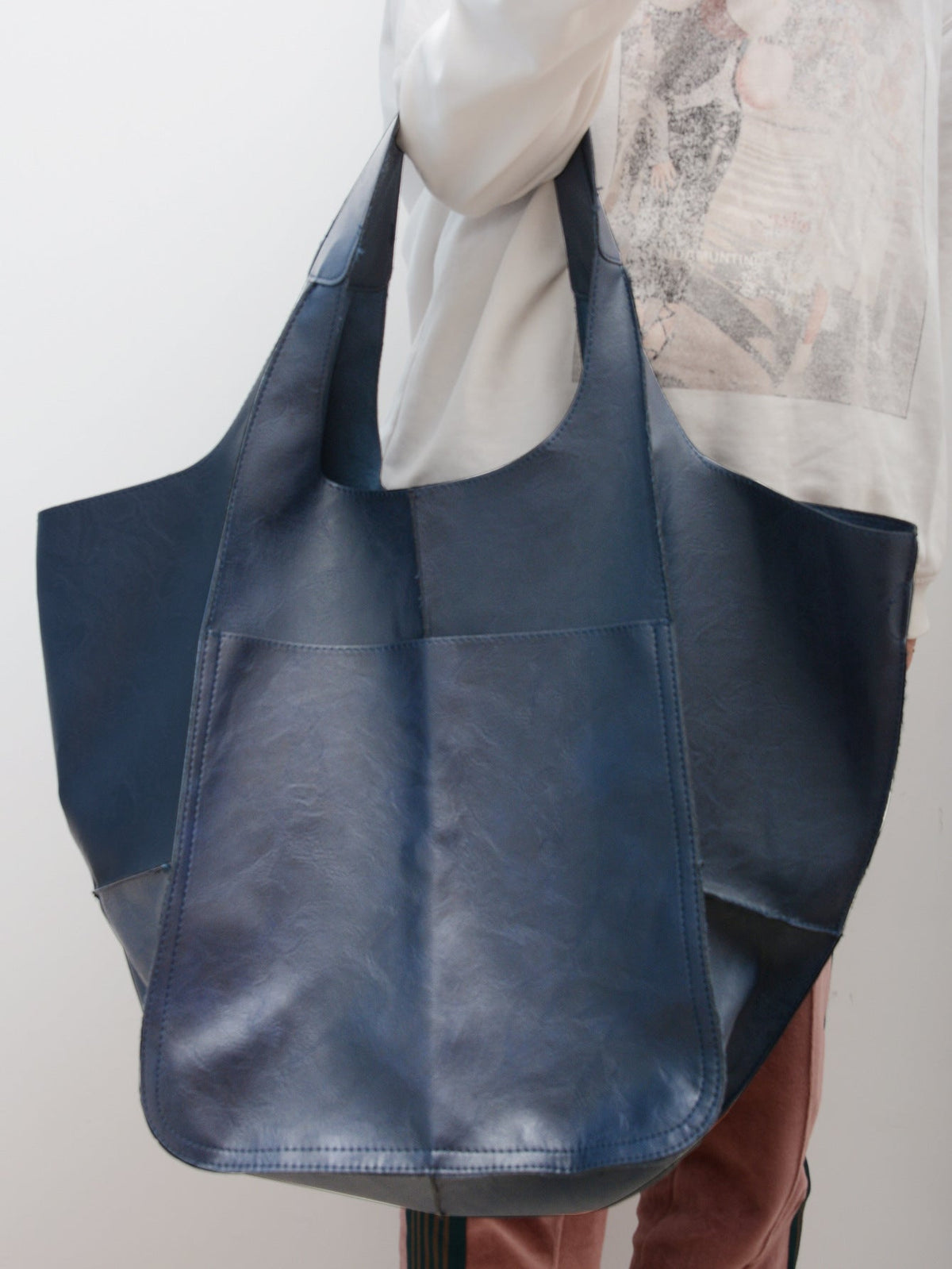 Leather Tote Bag for Women with Shoulder Straps