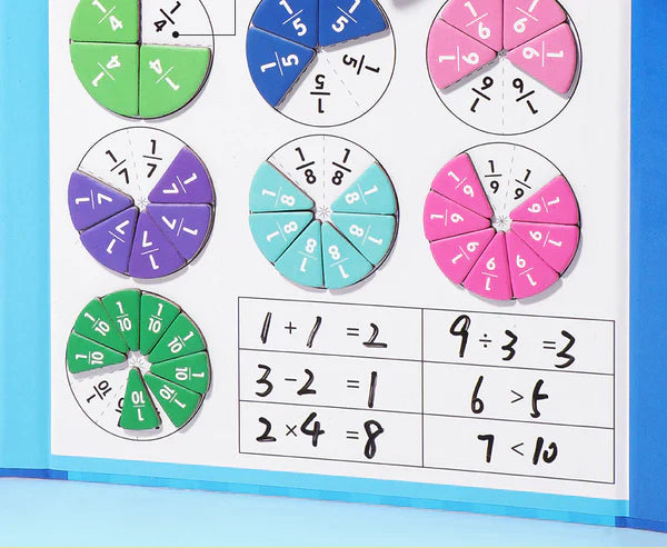 Magnetic Fractions Book - Montessori Learning for Kids
