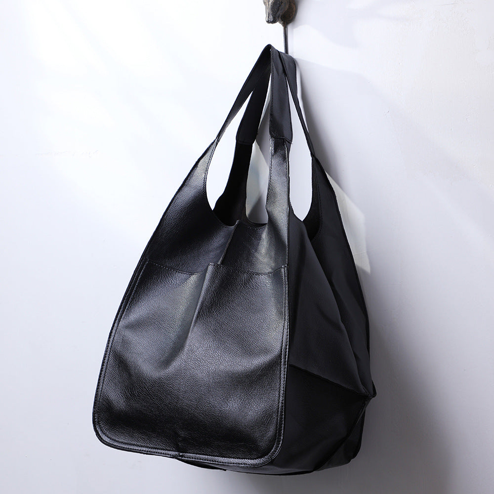 Leather Tote Bag for Women with Shoulder Straps