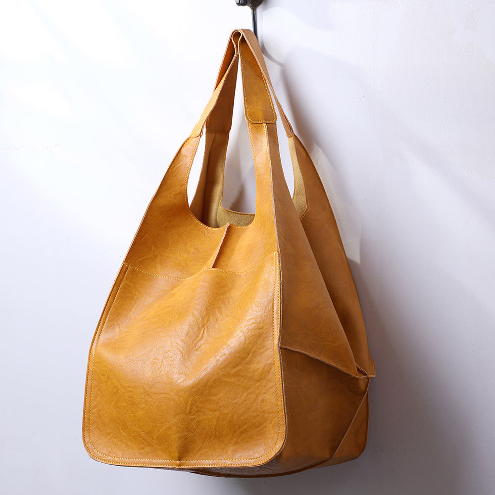 Leather Tote Bag for Women with Shoulder Straps