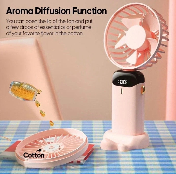 Handheld Mini Fan with 3000mAh Rechargeable Battery