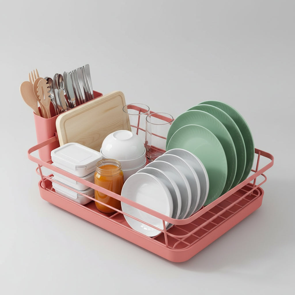 Stainless Steel Dish Drying Rack for Organized Kitchen Counter