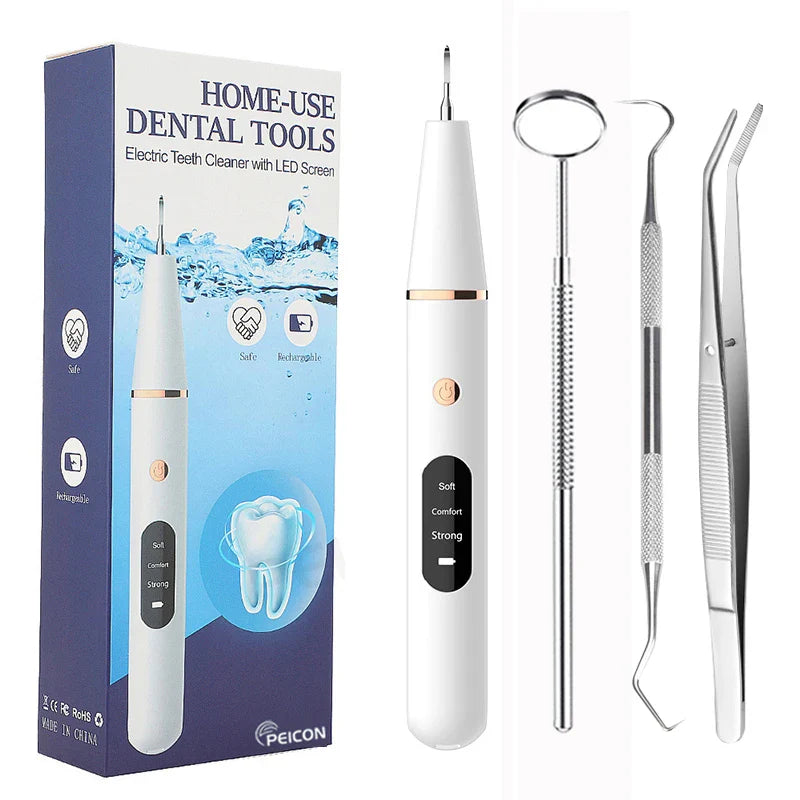Ultrasound Plaque Remover Device with Rechargeable Handle