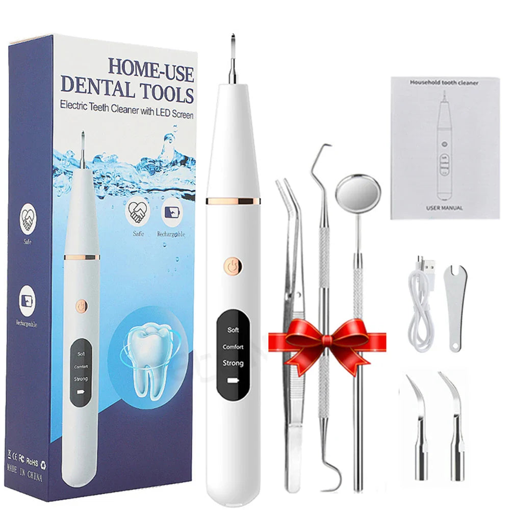 Ultrasound Plaque Remover Device with Rechargeable Handle