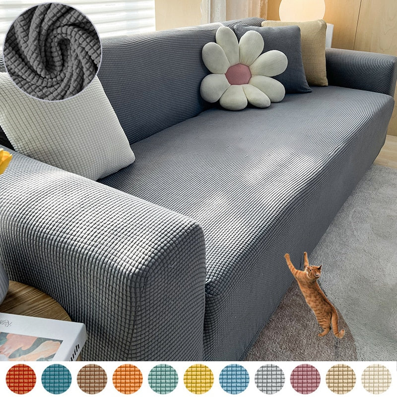 Textured Stretch Sofa Cover for Non Slip Protection