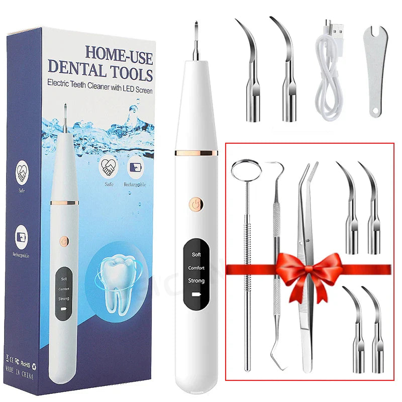 Ultrasound Plaque Remover Device with Rechargeable Handle
