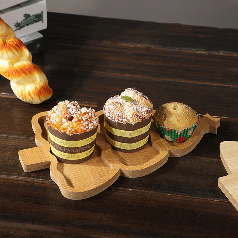 Wooden Christmas Tree Serving Board for Festive Dining
