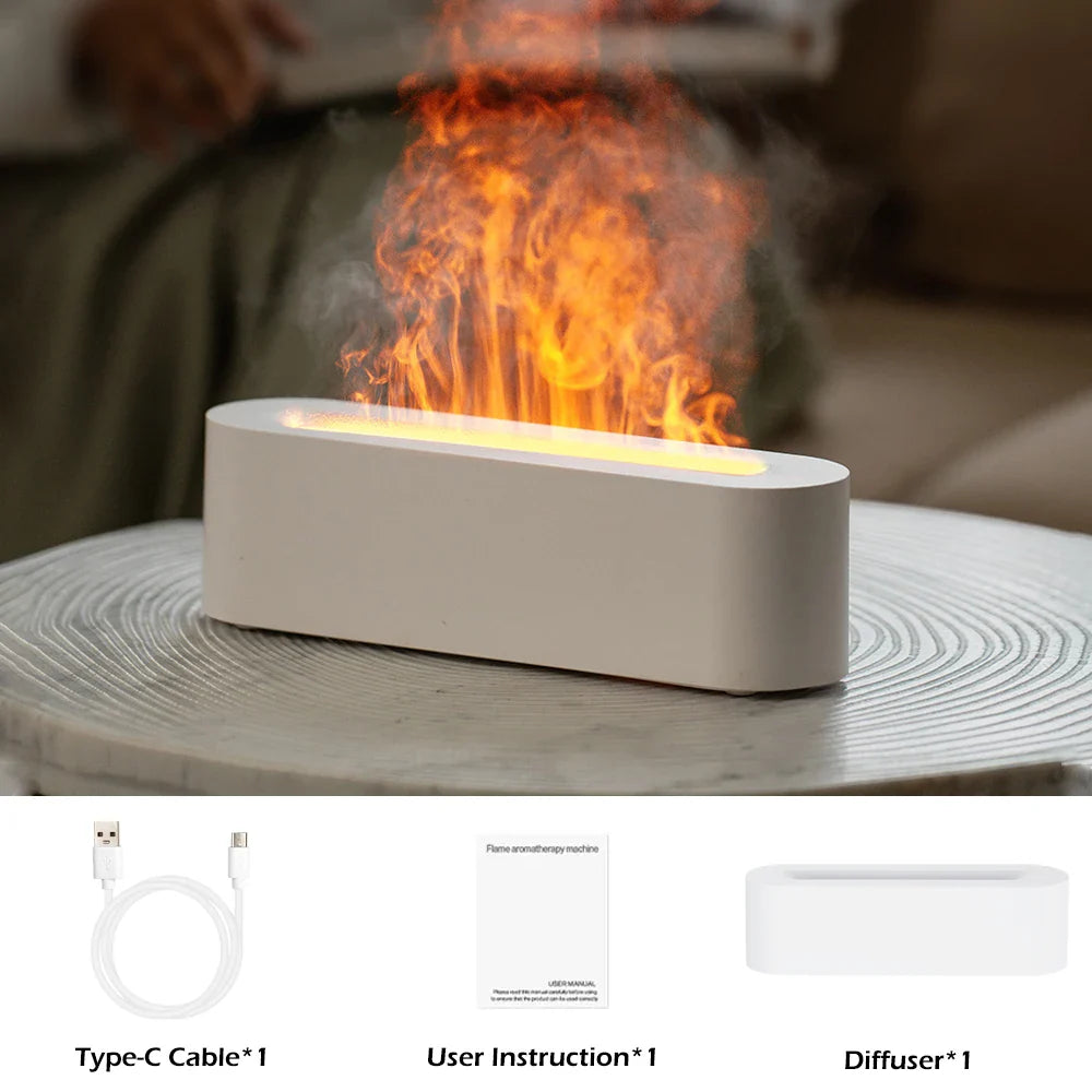 Essential Oil Diffuser with Flame and RGB Light