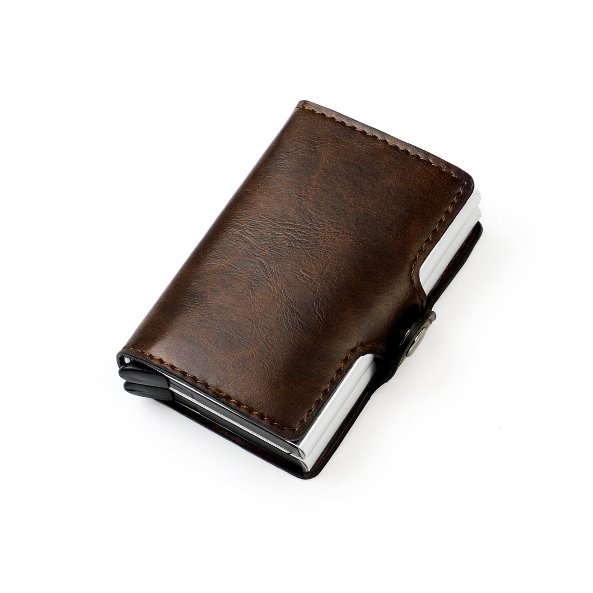 RFID Blocking Leather Wallet with Pop-Up Card Holder