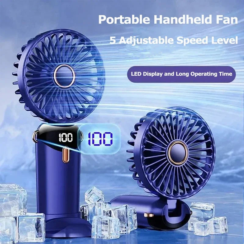 Handheld Mini Fan with 3000mAh Rechargeable Battery