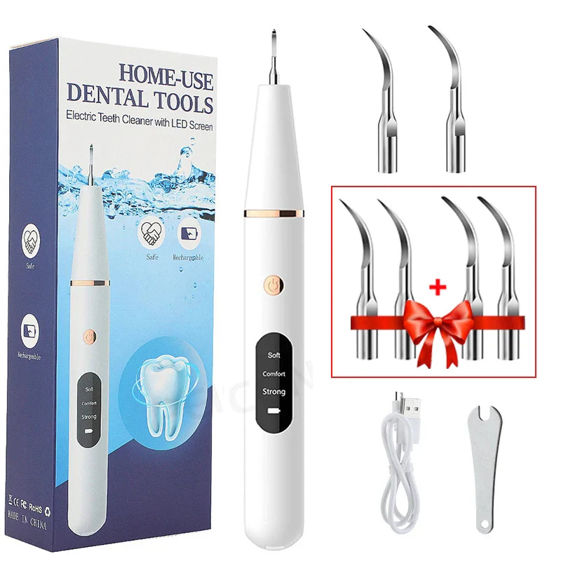 Ultrasound Plaque Remover Device with Rechargeable Handle