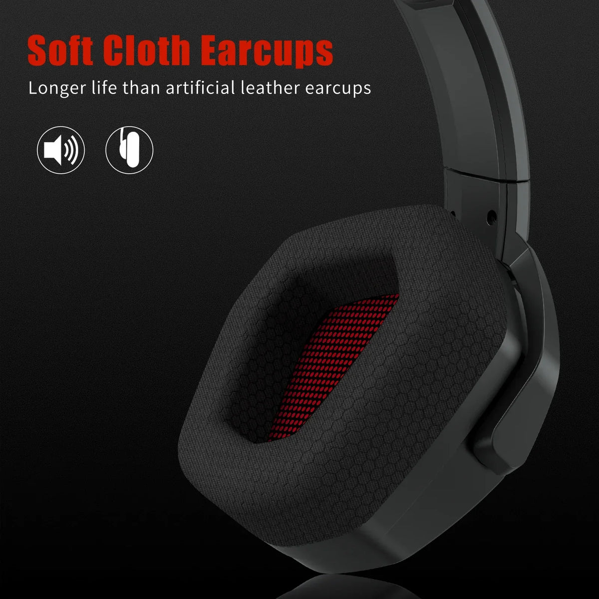 Wireless Gaming Headset with Microphone and Noise Reduction