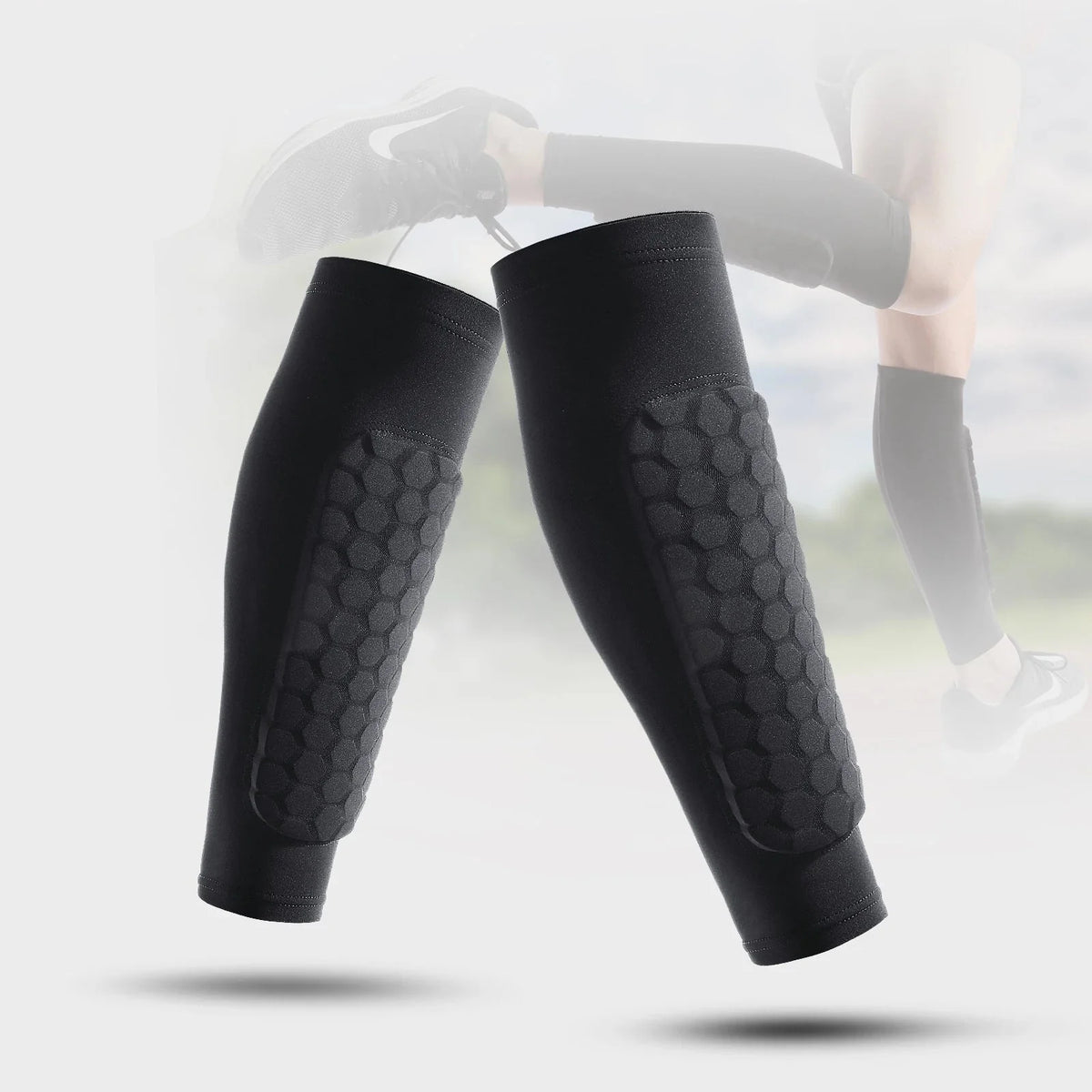 Sports Shin Guard Sleeves with Shockproof Padding