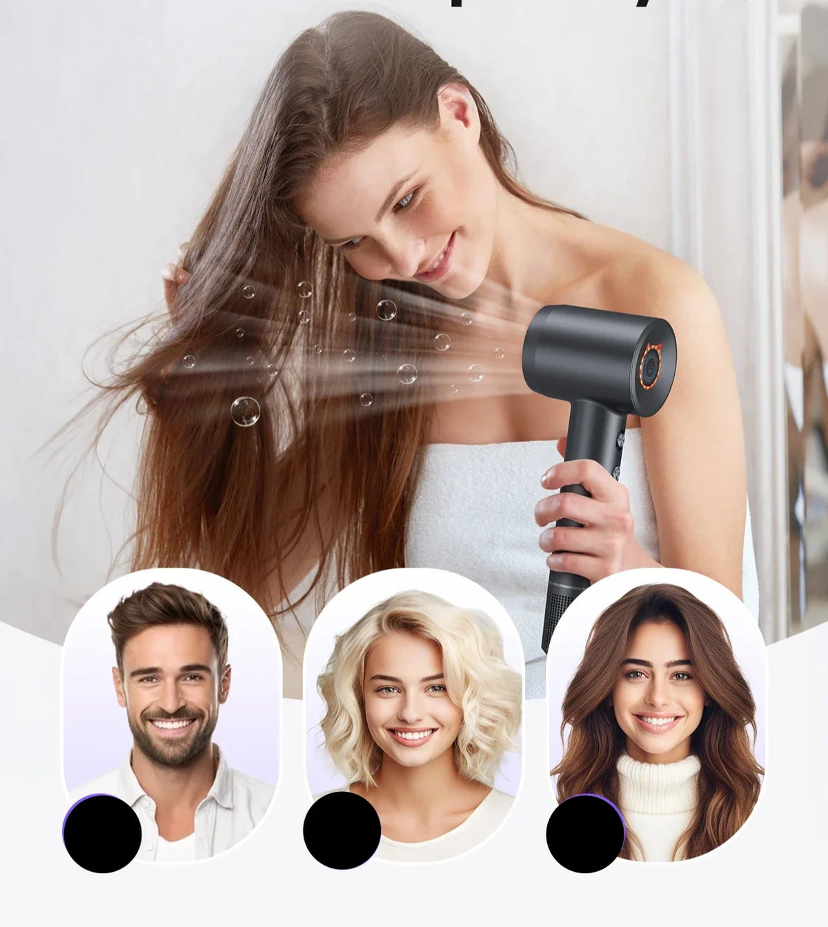 Professional Ionic Hair Dryer for Fast and Frizz Free