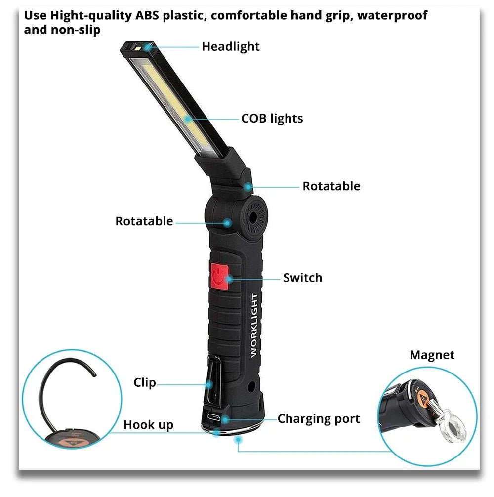 Rechargeable Camping LED Flashlight with 5 Modes