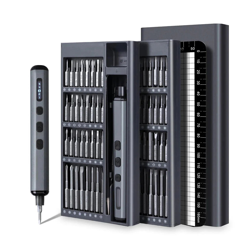 Precision Electric Screwdriver Set with Magnetic Bits
