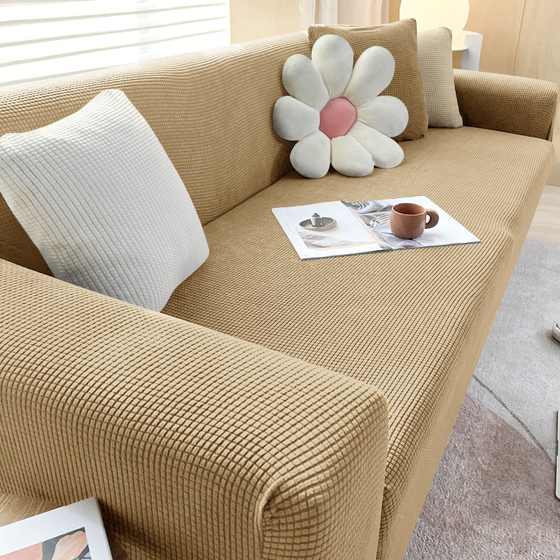 Textured Stretch Sofa Cover for Non Slip Protection