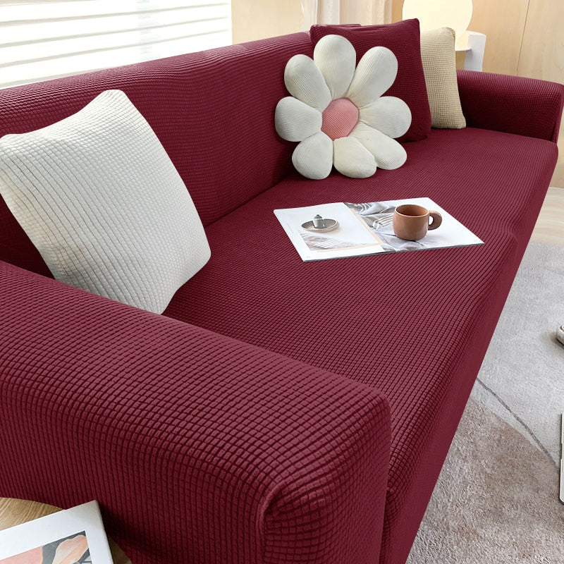 Textured Stretch Sofa Cover for Non Slip Protection