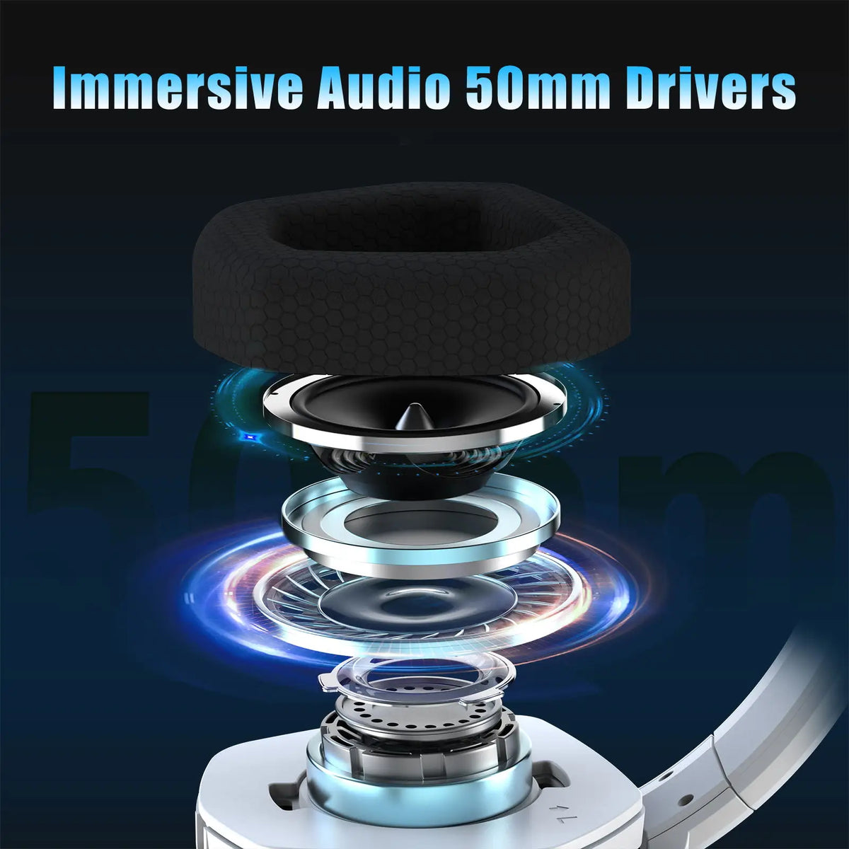 Wireless Gaming Headset with Microphone and Noise Reduction