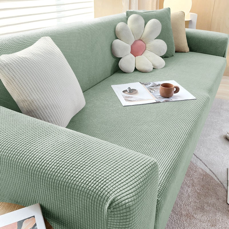 Textured Stretch Sofa Cover for Non Slip Protection