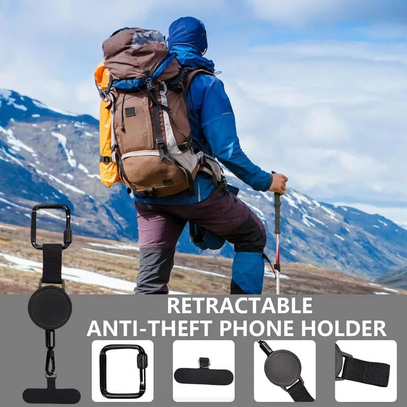 Retractable Phone Security Holder with Belt Clip