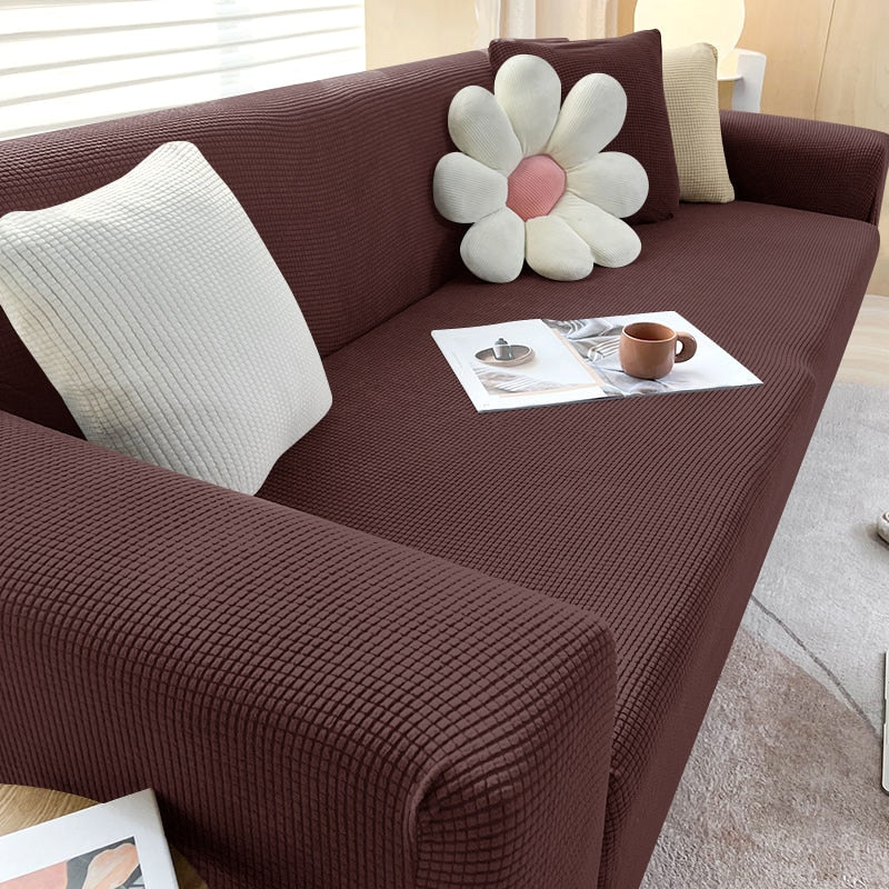 Textured Stretch Sofa Cover for Non Slip Protection
