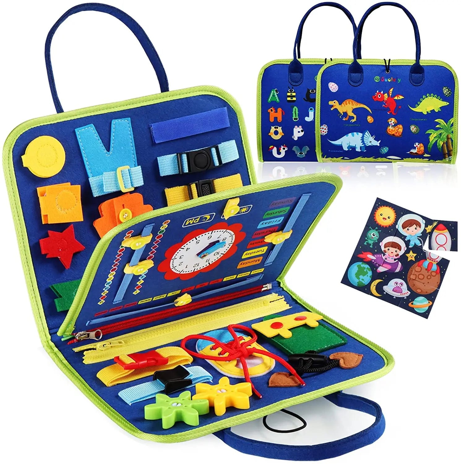 Montessori Toddler Busy Board with Dressing Activities