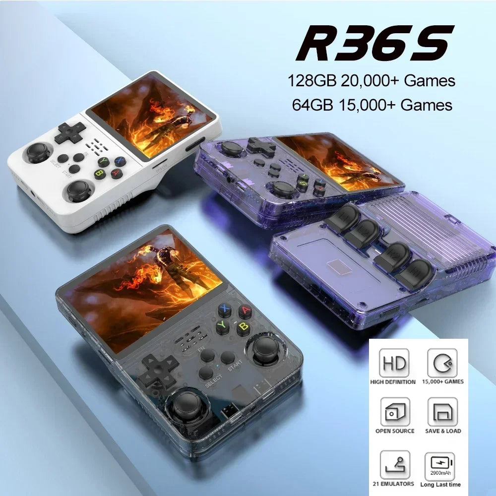 Retro Handheld Game Console with 3.5-Inch IPS Screen