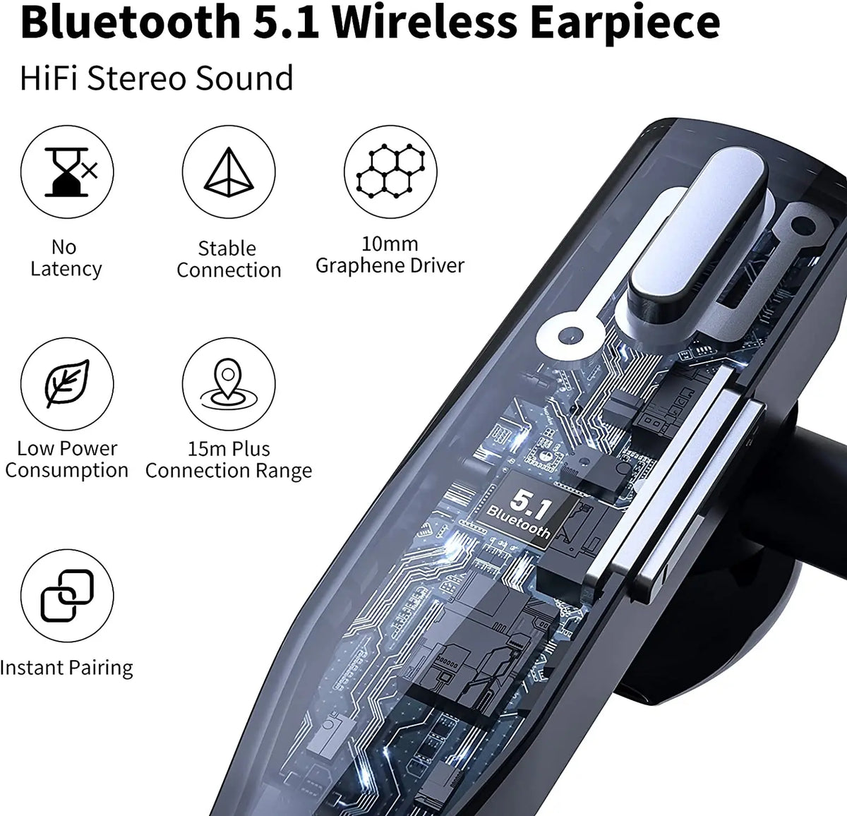 Bluetooth Business Headset with Noise Reduction