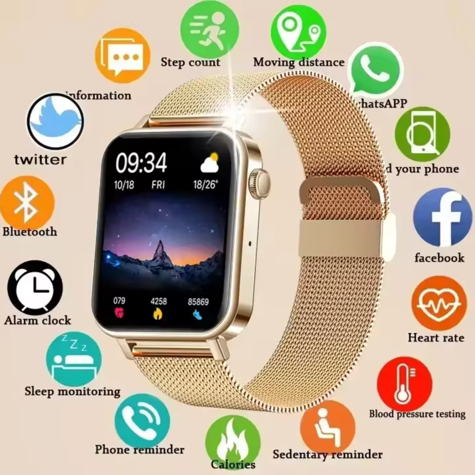 Women's Smartwatch with Fitness Tracking