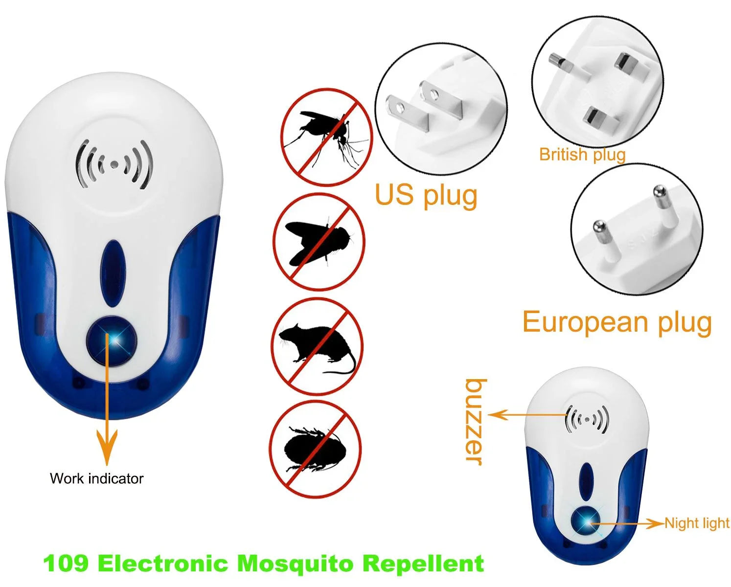 Ultrasonic Pest Repeller for Mosquito and Insect Control