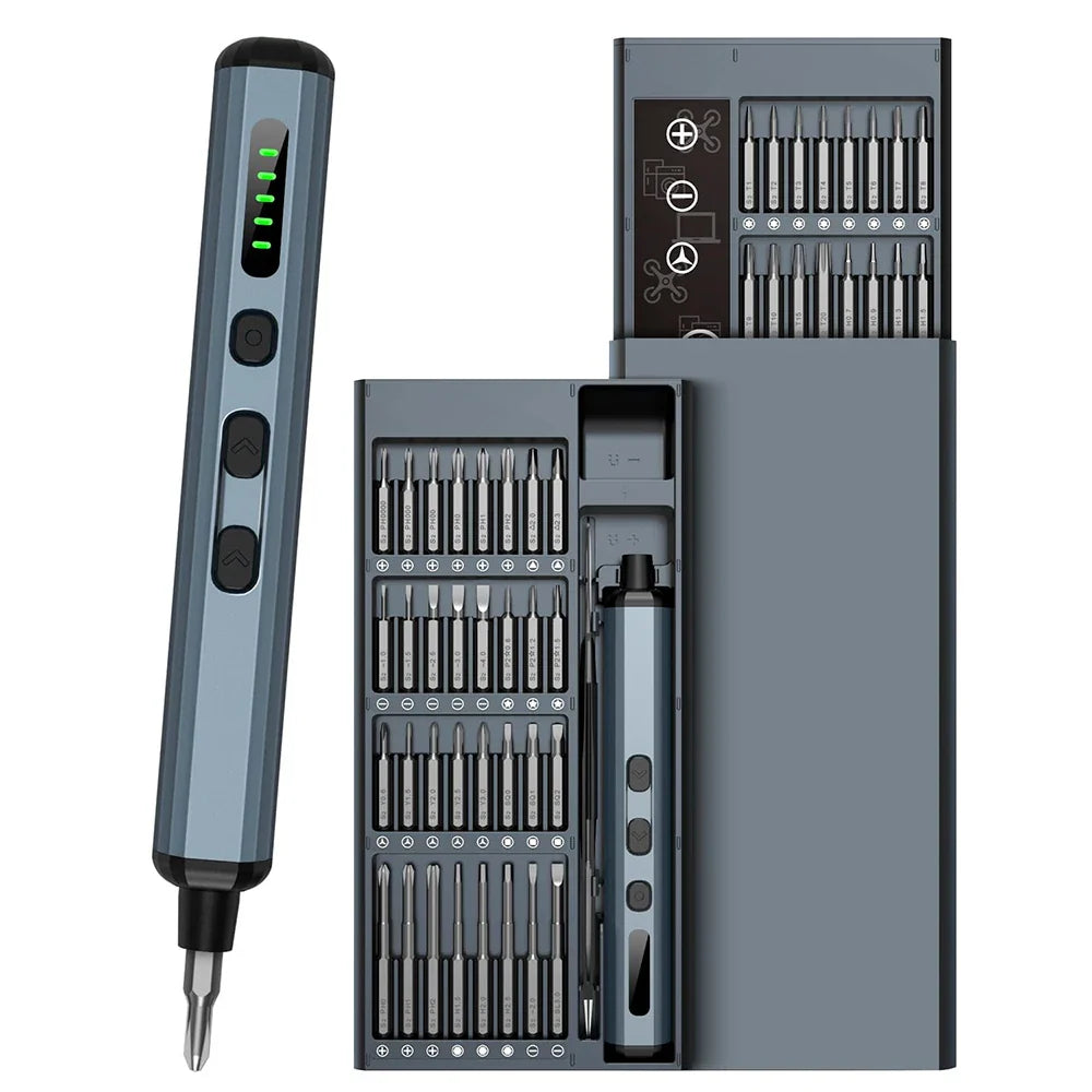 Precision Electric Screwdriver Set with Magnetic Bits