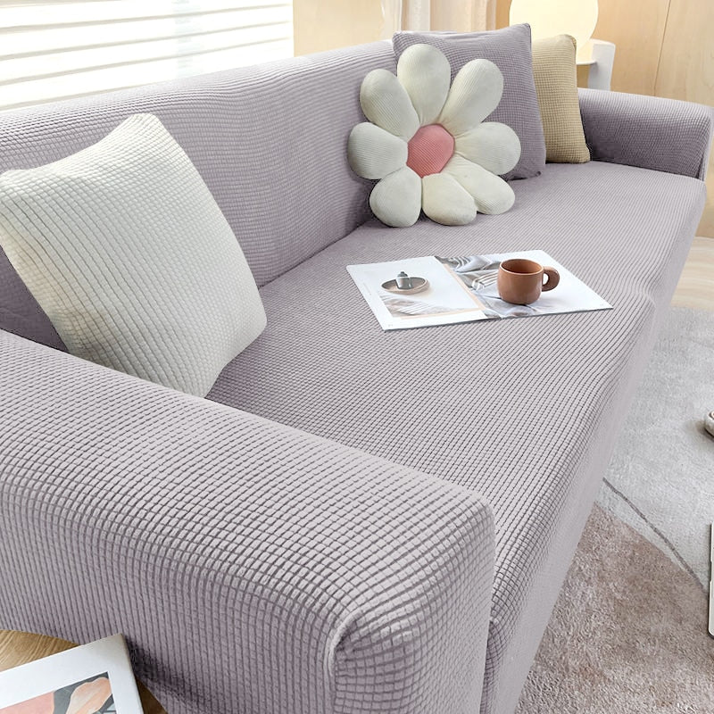 Textured Stretch Sofa Cover for Non Slip Protection