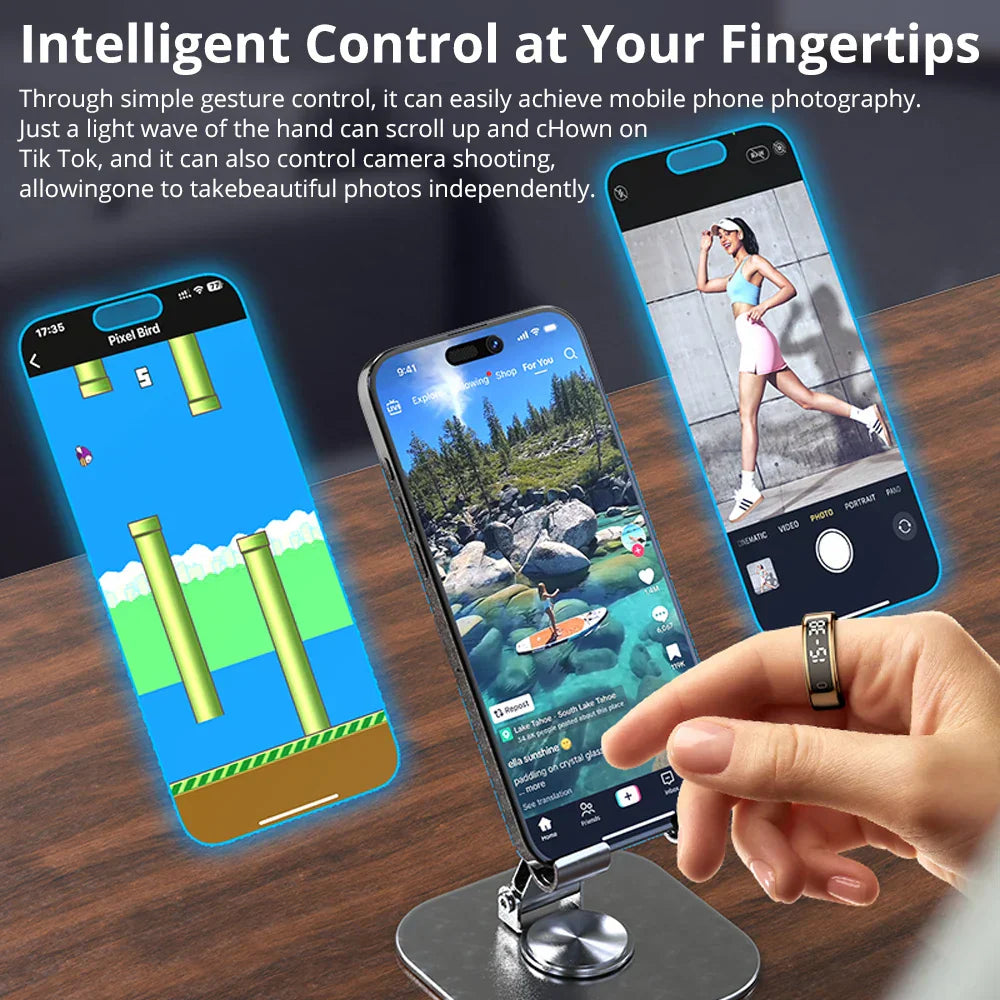 Smart Ring Health Monitor with Wireless Charging