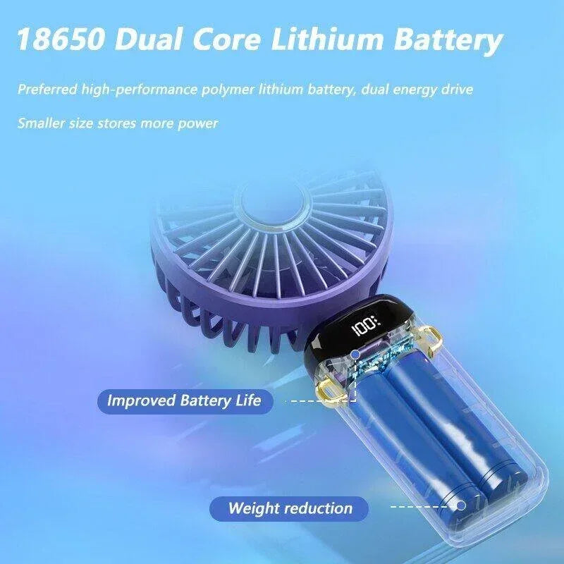 Handheld Mini Fan with 3000mAh Rechargeable Battery
